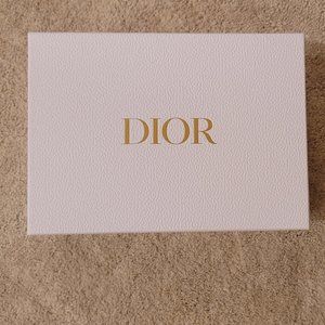 DIOR GIFT BOX (Gold Letter)  Large with ribbon wrapping tissue & Envelope